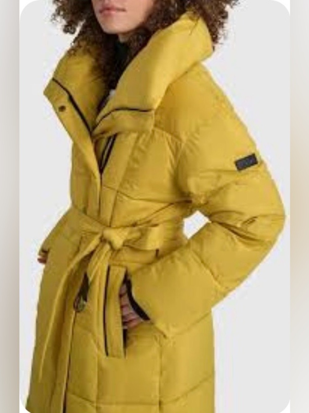 ✨DKNY✨Yellow Puffer Coat